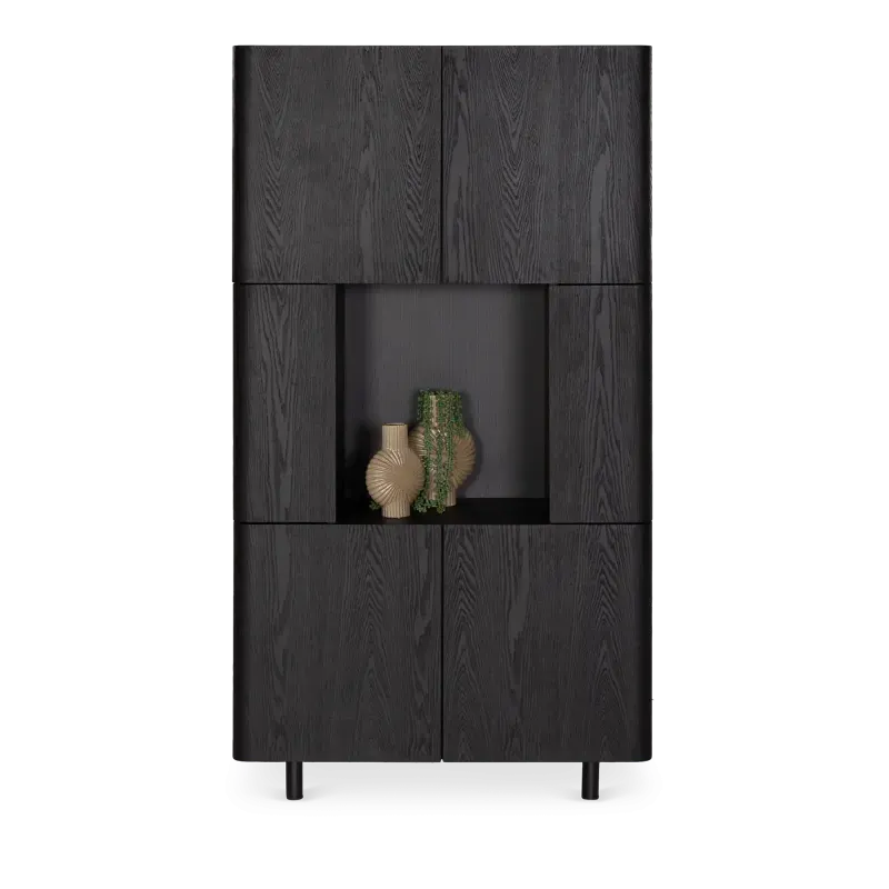 Opbergkast Tulsa - 110 cm - Eiken Zwart