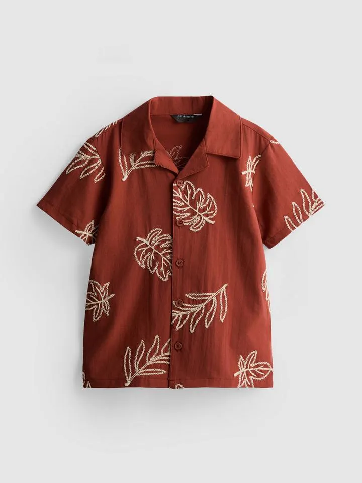 18 mois–9 ans | Chemise à feuilles brodées