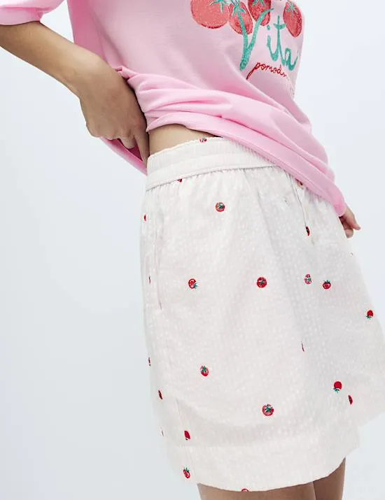 Cotton Modal Striped Print Pyjama Shorts