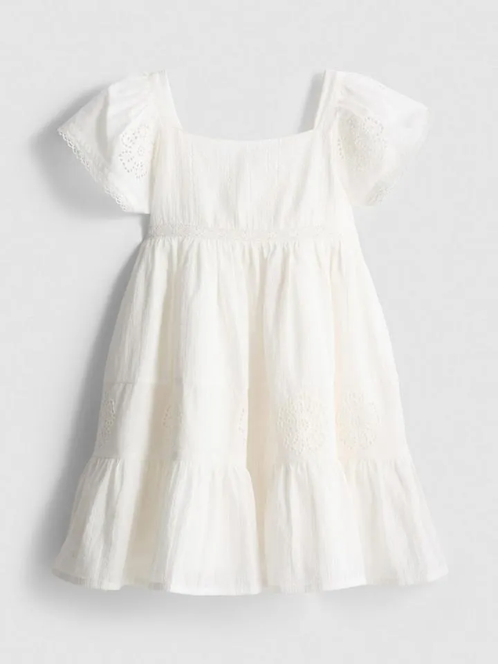18 mois–9 ans | Robe à superpositions en broderie anglaise