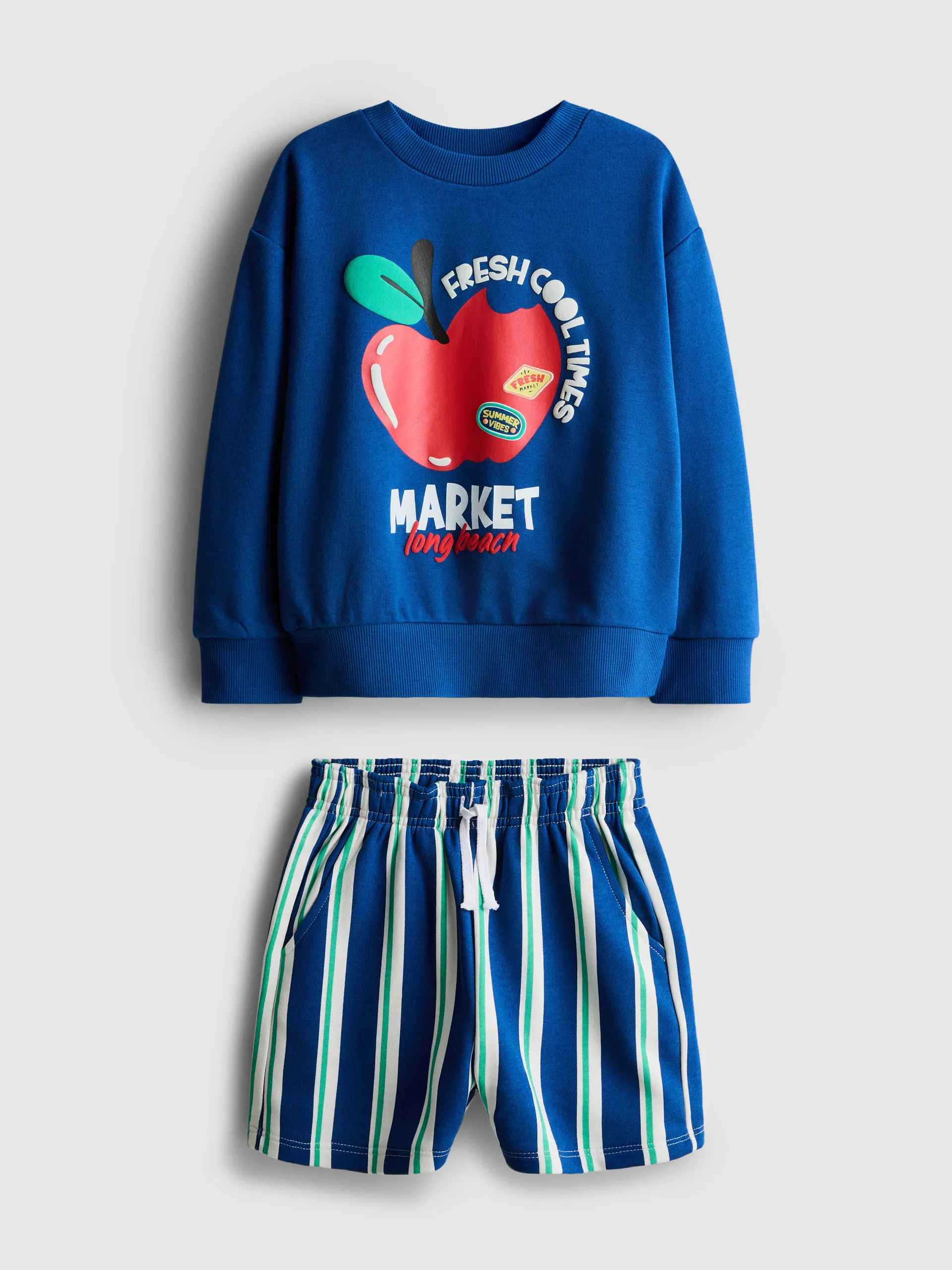 18 mois–8 ans | Sweat-shirt et short à motif pomme