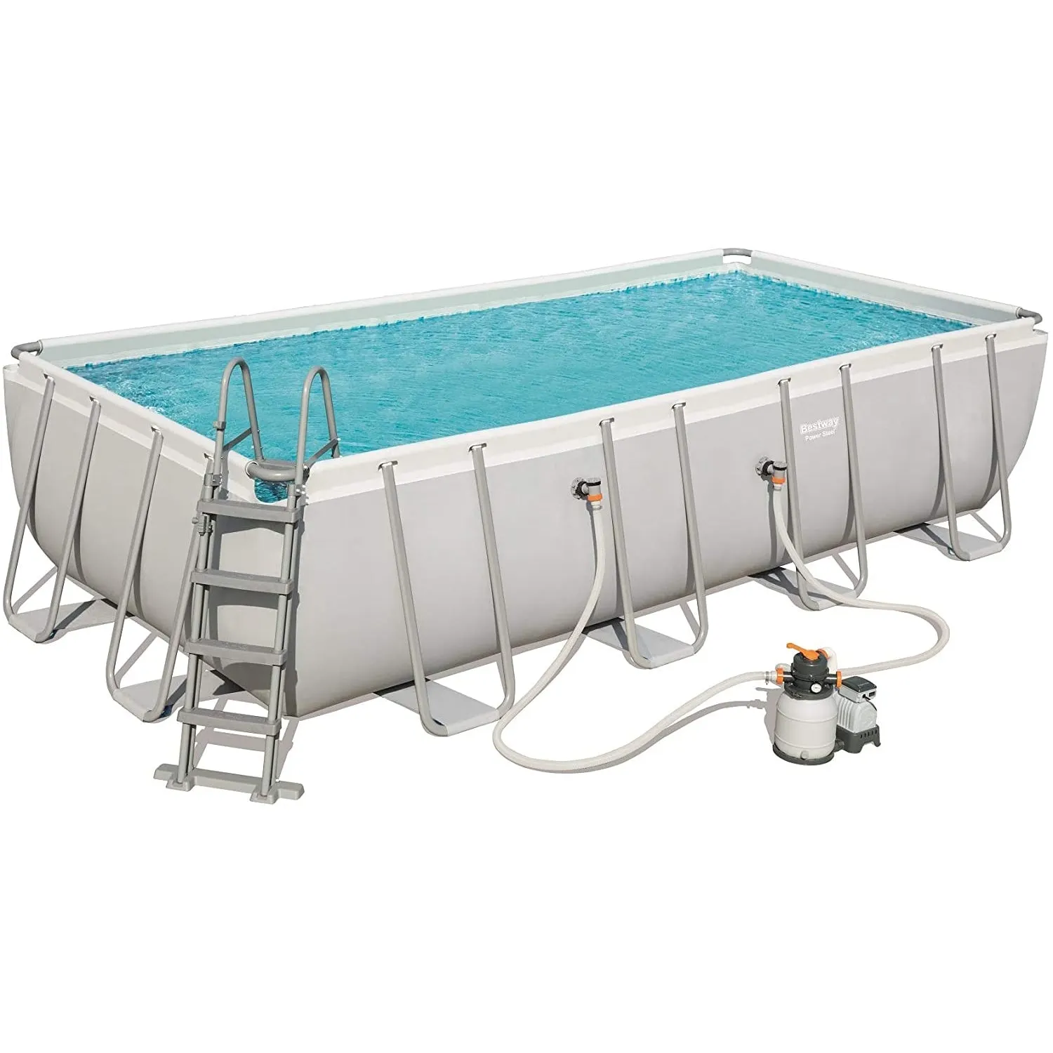 Piscina fuori terra rettangolare Power steel