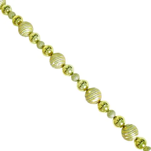 Enchanted Forest® 6' Gold 3.15" Shatterproof Ornament Garland