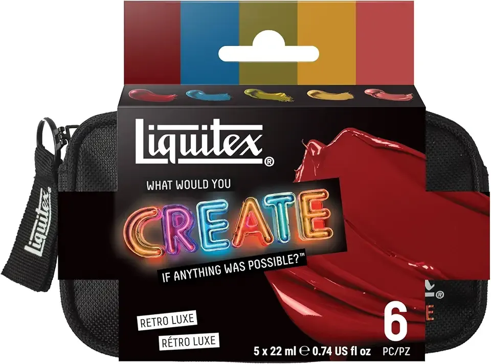 Liquitex What Would You Create Heavy Body Acrylic Set, Retro Luxe