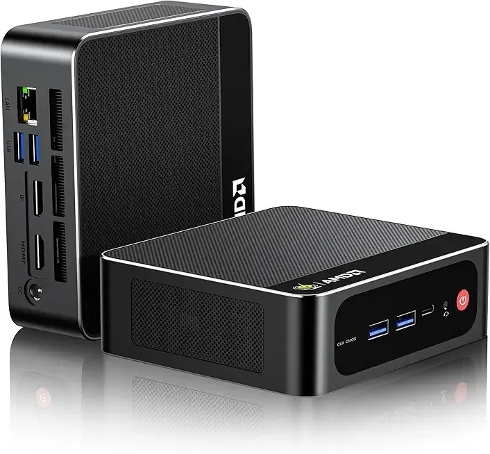 Beelink Mini PC AMD Ryzen 7 6800U Up to 4.7GHz 8C/16T, 24GB LPDDR5 RAM 500GB M.2 SSD, SER5 MAX Mini Computer Support 2.5GLAN/4K Triple Screen Display(HDMI+DP+Type-C)/WiFi6/BT5.4/Home/Office