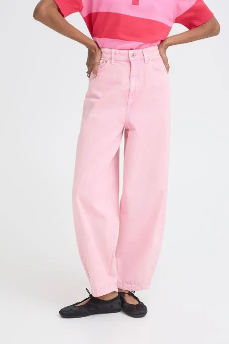 Wijde jeans / Flared Jeans Ihavena Pa dames roze