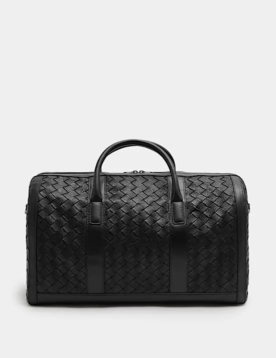 Gewebte Ledertasche fürs Wochenende