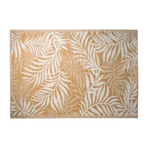 Buitenkleed leaves - geel - 160x230 cm
