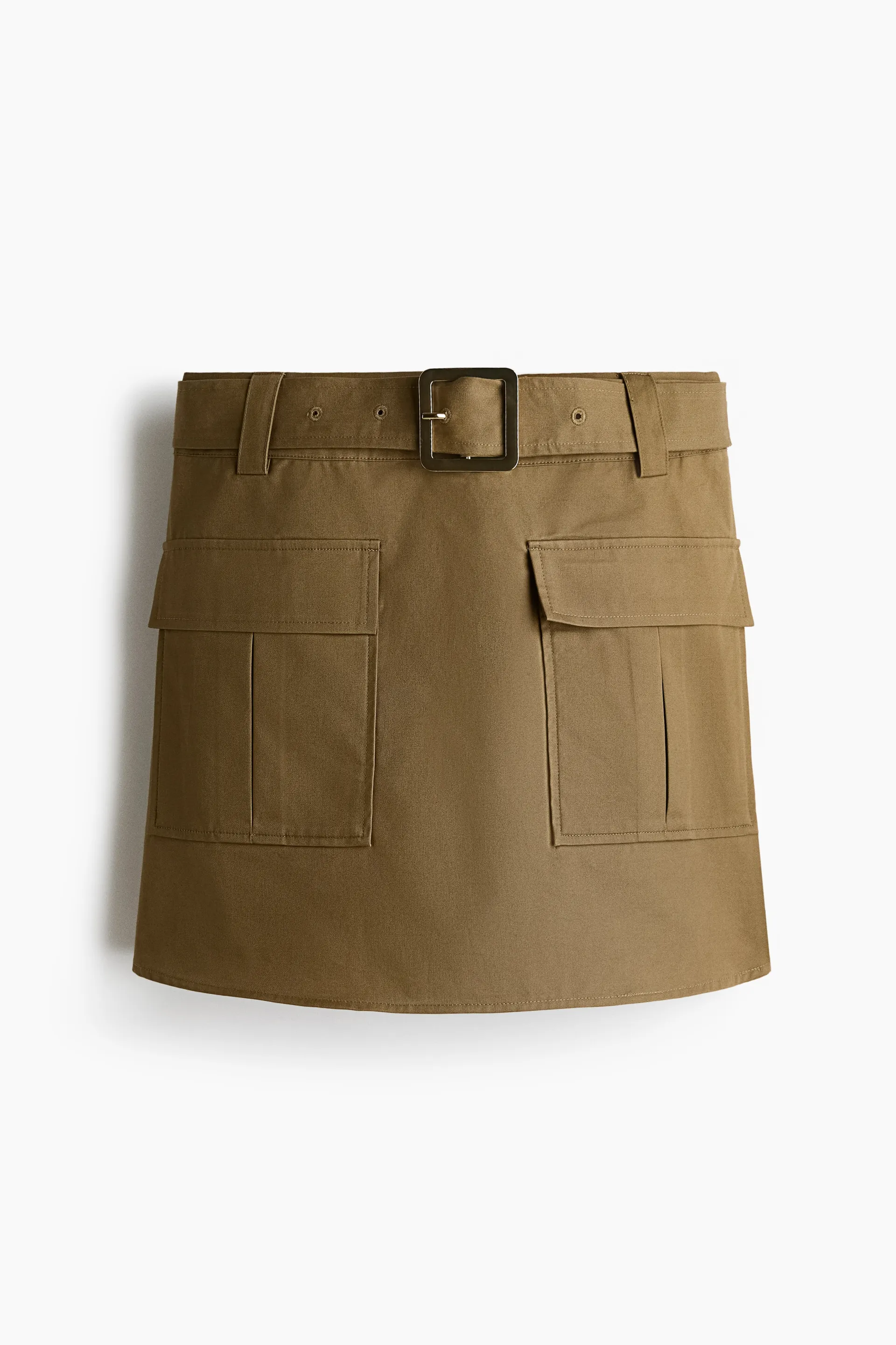 Belted utility skirt