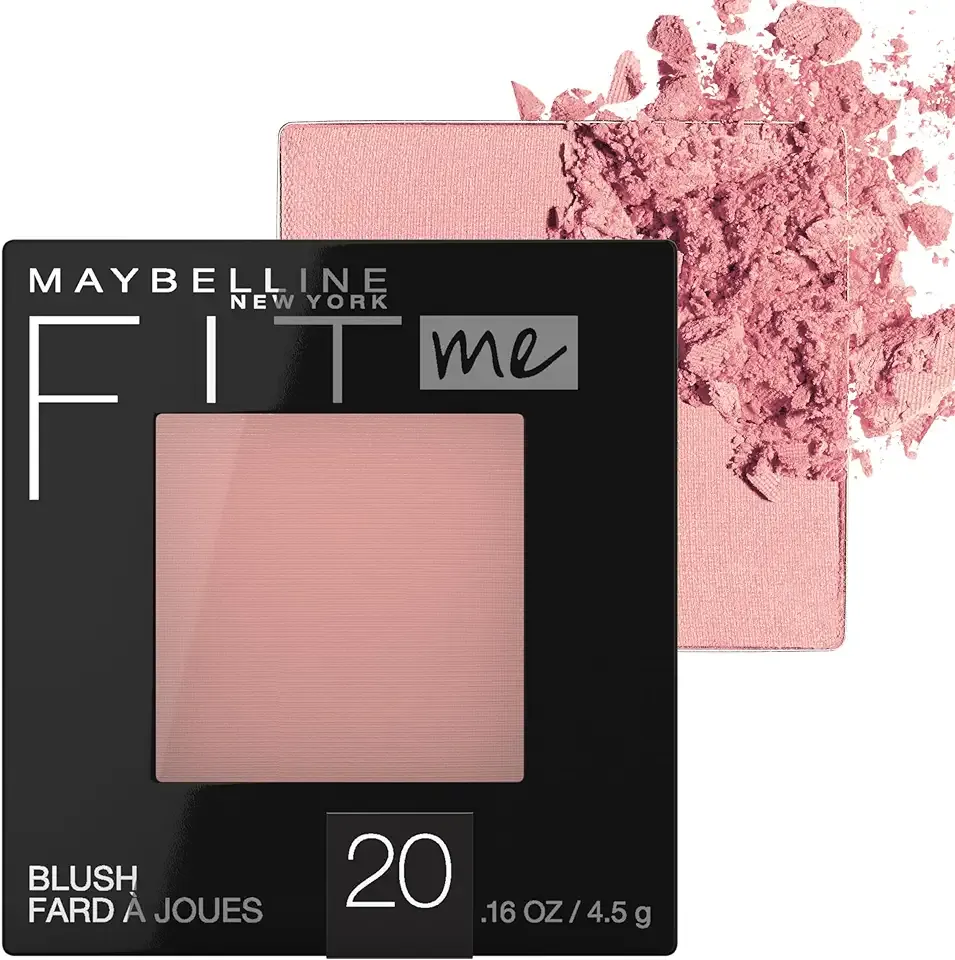 Maybelline Fit Me Powder Blush, Lightweight, Smooth, Blendable, Long-lasting All-Day Face Enhancing Makeup Color, Mauve, 1 Count