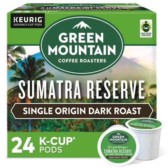Green Mountain Coffee Roasters, Organic Sumatra Reserve Dark Roast K-Cup Coffee Pods, 24 Count $12.94 $1.35/oz