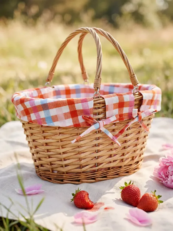 Weaved picnic basket - 41 cm
