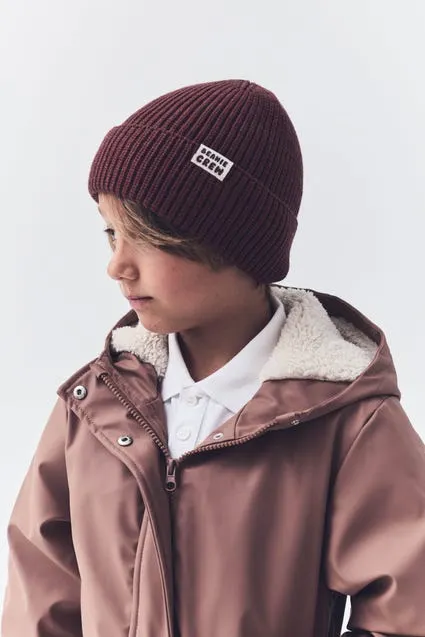 Kids muts rib met label