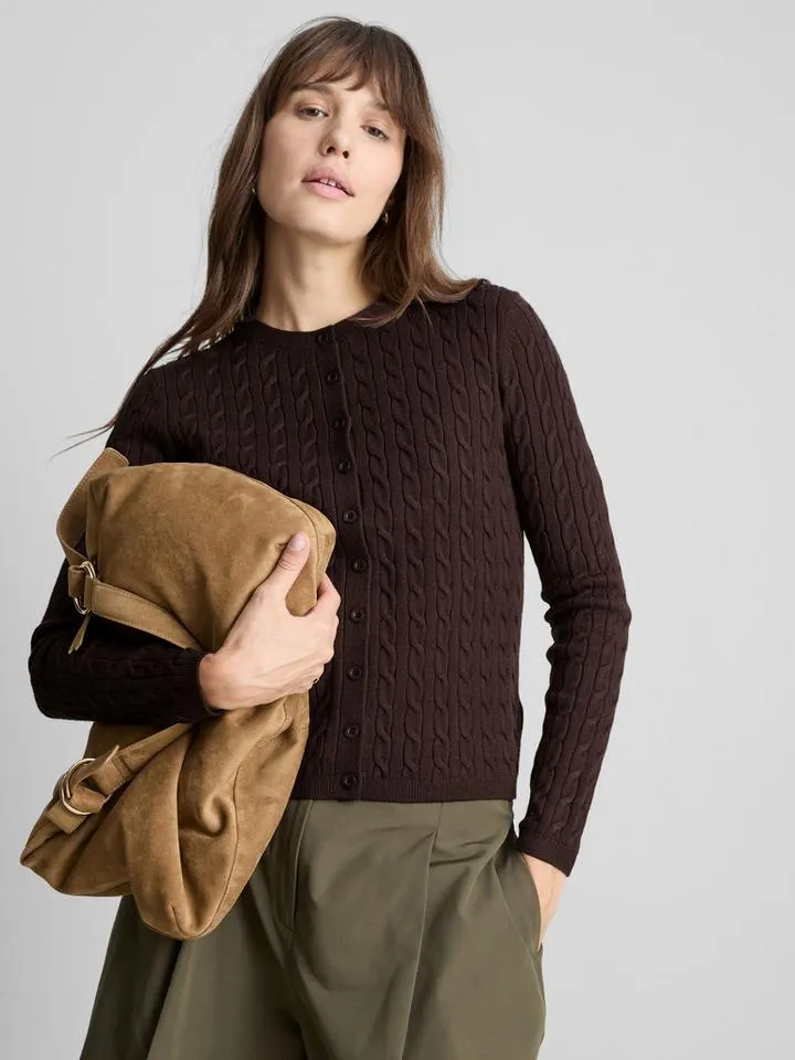 Gilet en maille torsadée