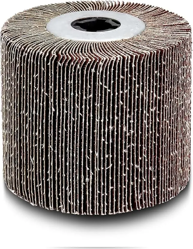 Flap Sanding Drum 4.5" x4” - 60 Grit Aluminum Oxide Sanding Wheel with 3/4" Arbor Hole - Heavy Duty Polishing Wheel for Rust Removal,…