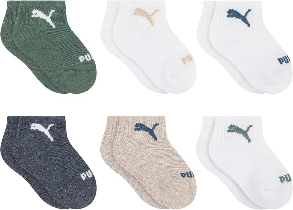 Unisex Baby 6-pack Infant Anklet Socks, Extra Cushion & Comfort-toe