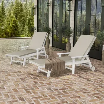 POLYWOOD Prescott Chaise Lounge, 2-pack