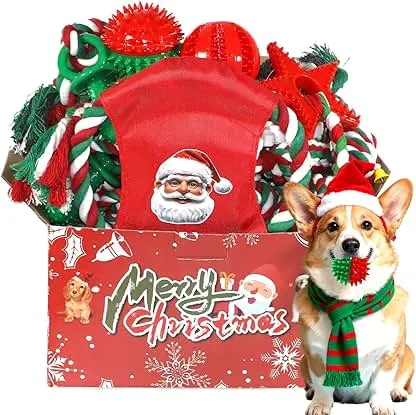 Mnubsrva Dog Toys 15 Pack for Teeth Cleaning and Fun, Pup…