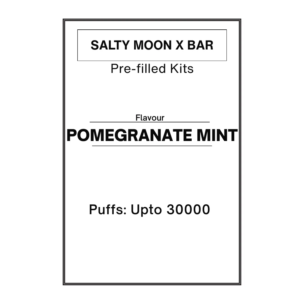 Pomegranate Mint -Salty MOON X Bar Pre-filled Kit 28.5mg/mL