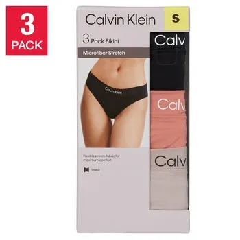 Calvin Klein Women’s Bikini, 3-pack