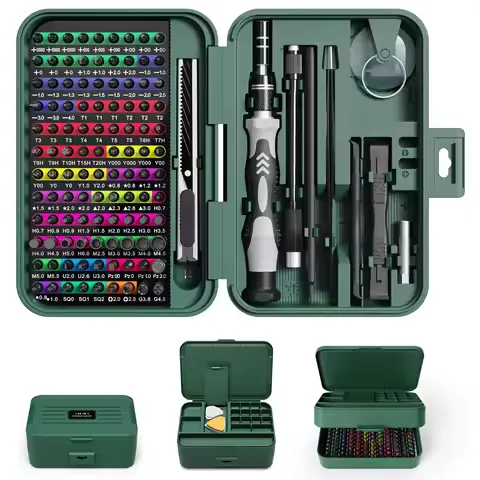 132 in 1 Precision Screwdriver Set Phillips Torx Magnetic Screwdriver Head with Storage Box 152 bit Small Hand Repair Tool Kit