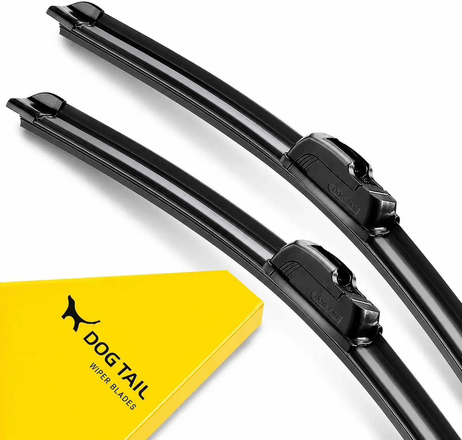 DOG TAIL 22 inch Wiper Blades 2 Pack - All-Season - J Hook | Durable Rubber, Beam Design, Streak-Free, Quiet, Easy Installation, Meets or Exceeds OEM Quality, Only for J Hook