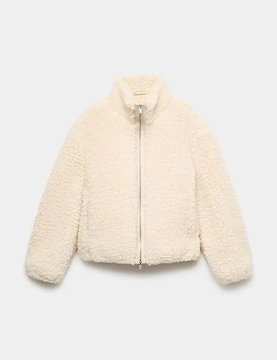 Borg Funnel Neck Jacket