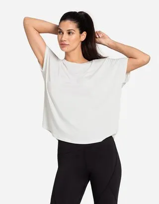 T-shirt - Traspirante - Bianco sporco