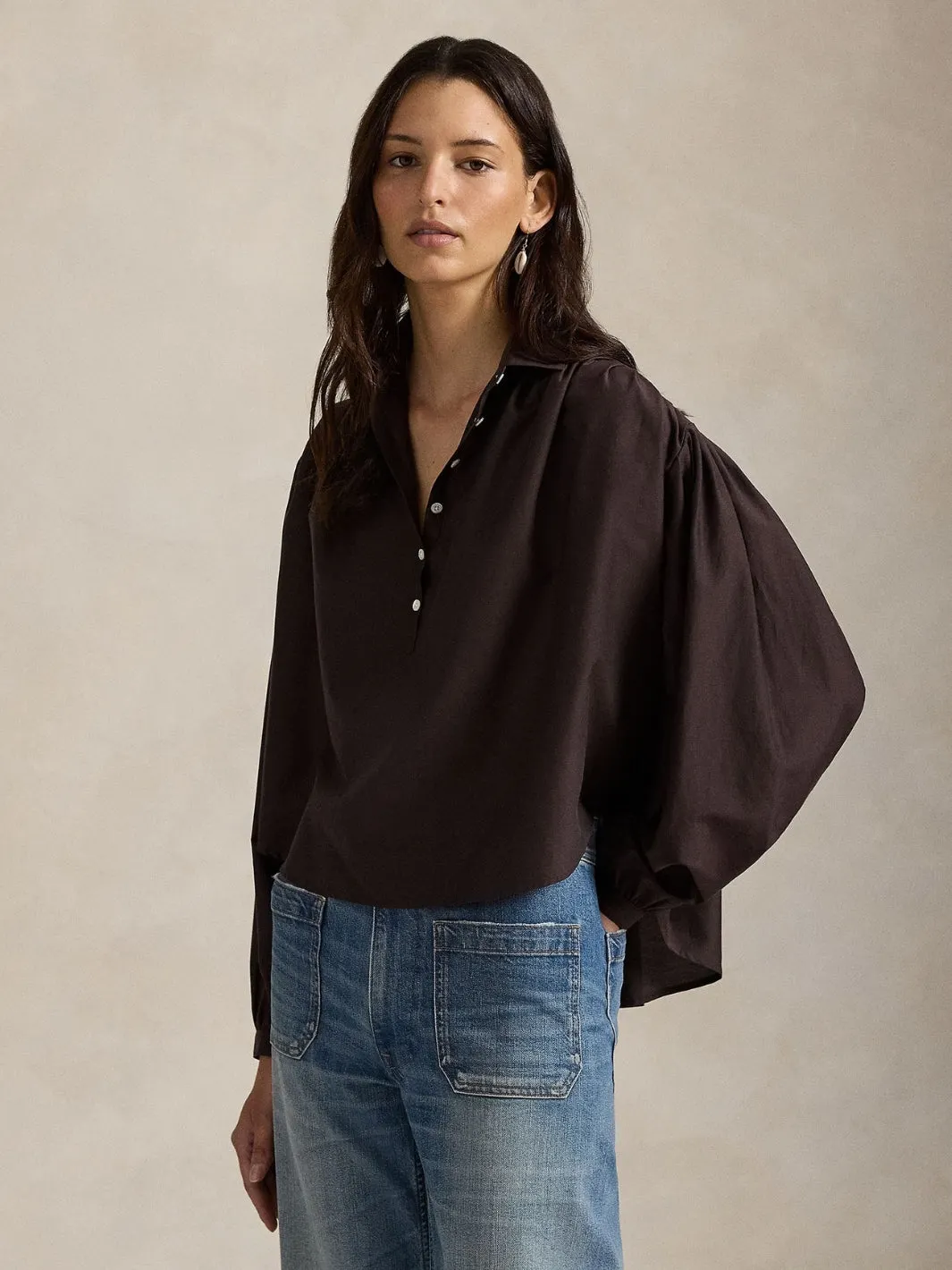 COTTON-SILK BLOUSE