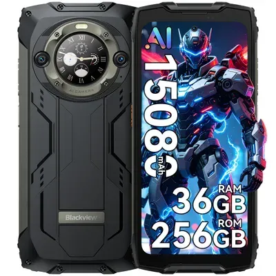 Blackview BV9300 Pro 6.7"，36GB+256GB，120Hz，15080mAh，64MP Kamera，33W Schnellladung，mit 100 LM Fackel，Dual-Display，IP68/IP69K+MIL-STD-810H，NFC，OTG