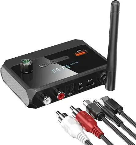 KAIY Bluetooth 5.4 Receiver for Home Stereo, Optical Low Latency