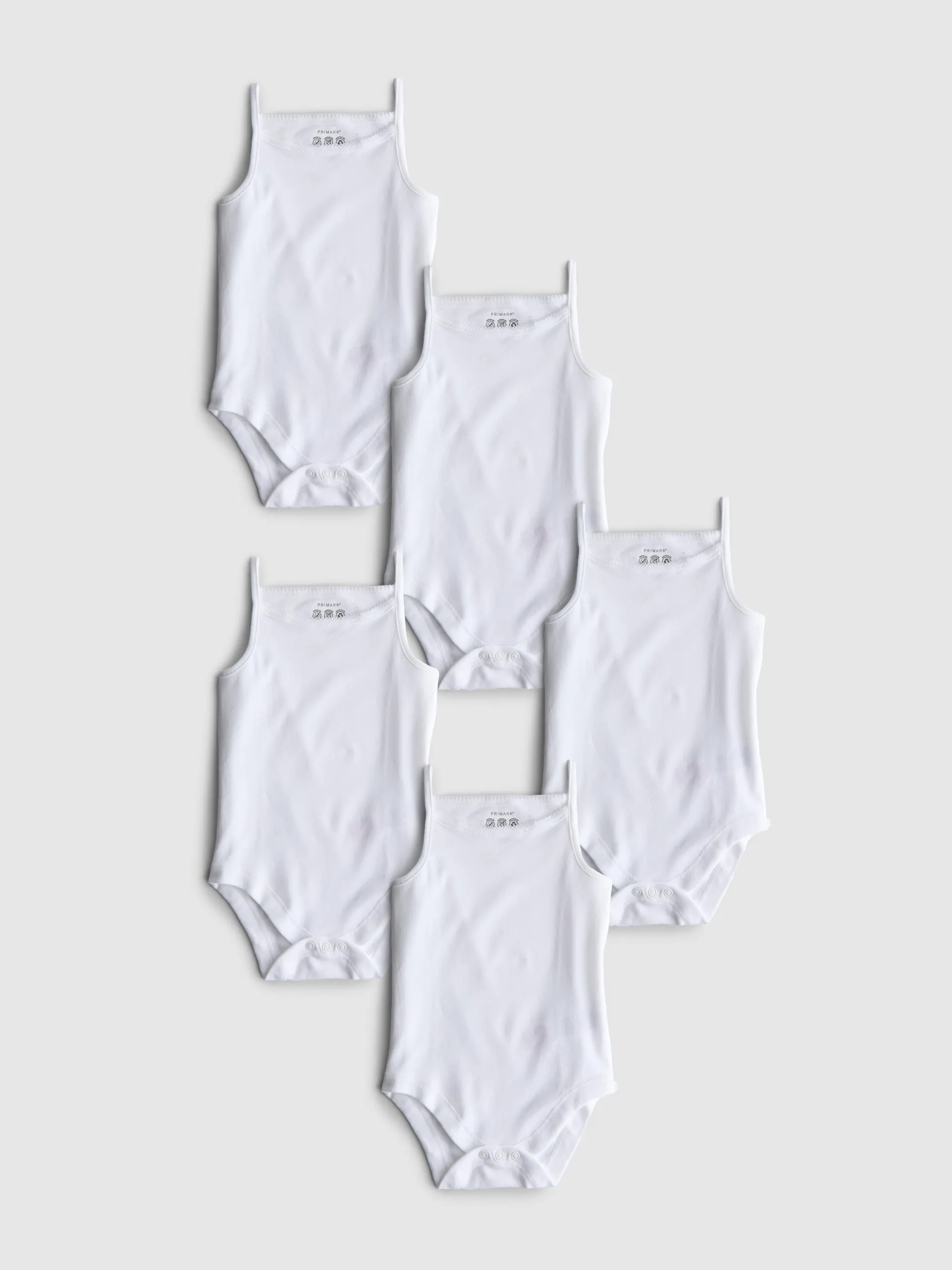 0-36 mois | Lot de 5 bodys à bretelles sans manches