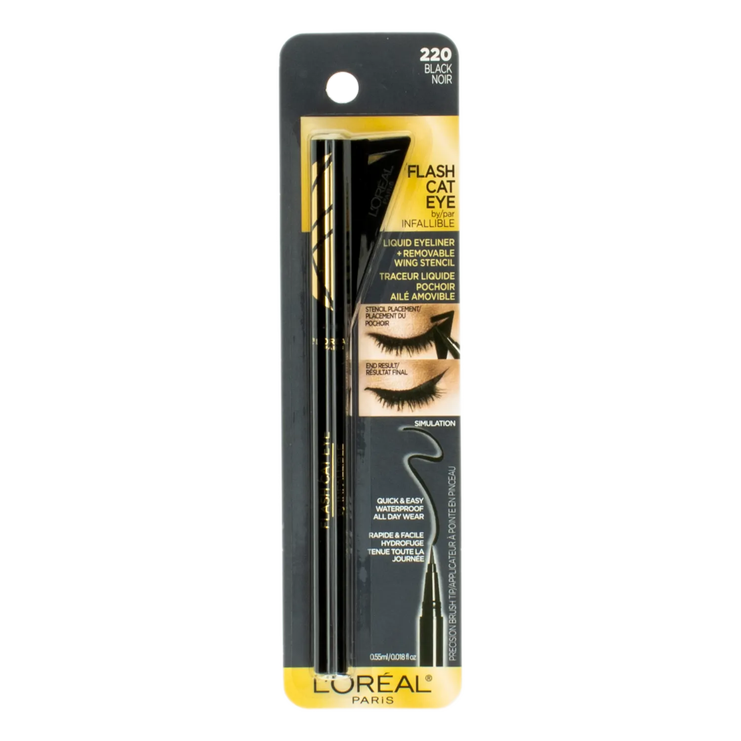 Delineador De Ojos Flash Cat Eye By Infallible Black L’ORÉAL 9 Ml