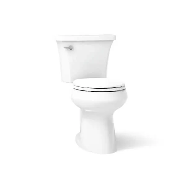 KOHLER Highline Arc 12 in.​ Rough In 2-​Piece 1.​28 GFP Single Flush Round Chair Height Toilet in White with Soft Close Seat