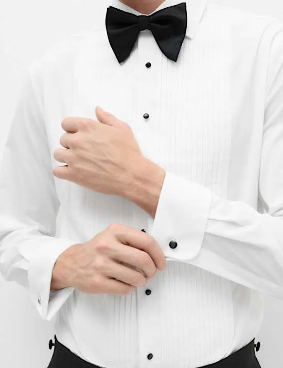 Slim Fit Luxury Cotton Double Cuff Dress Shirt