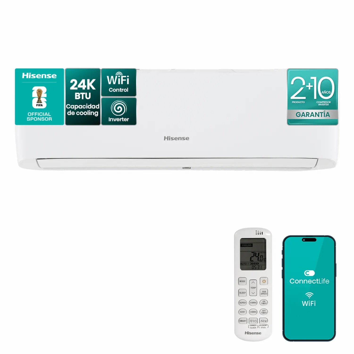 Aire Acondicionado De Pared HISENSE 24000 BTU