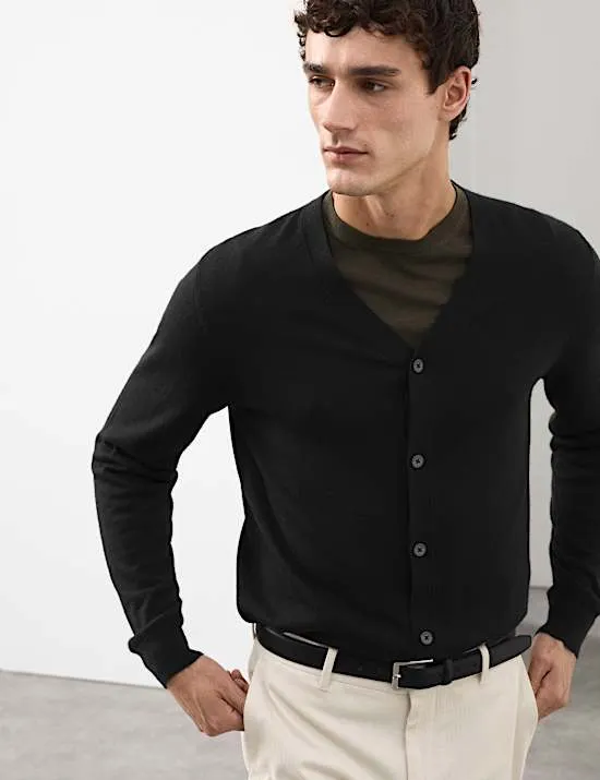 Pure Extra Fine Merino Wool Cardigan