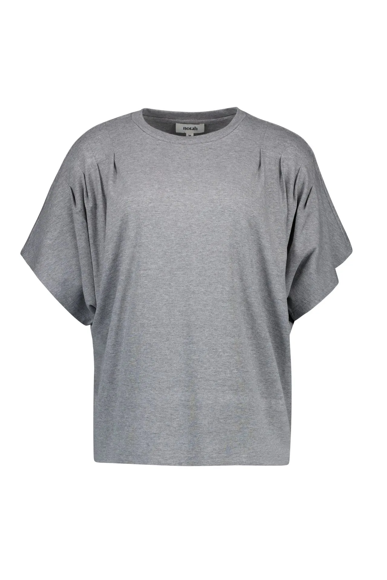 Lichtgrijs shirt met plooidetail