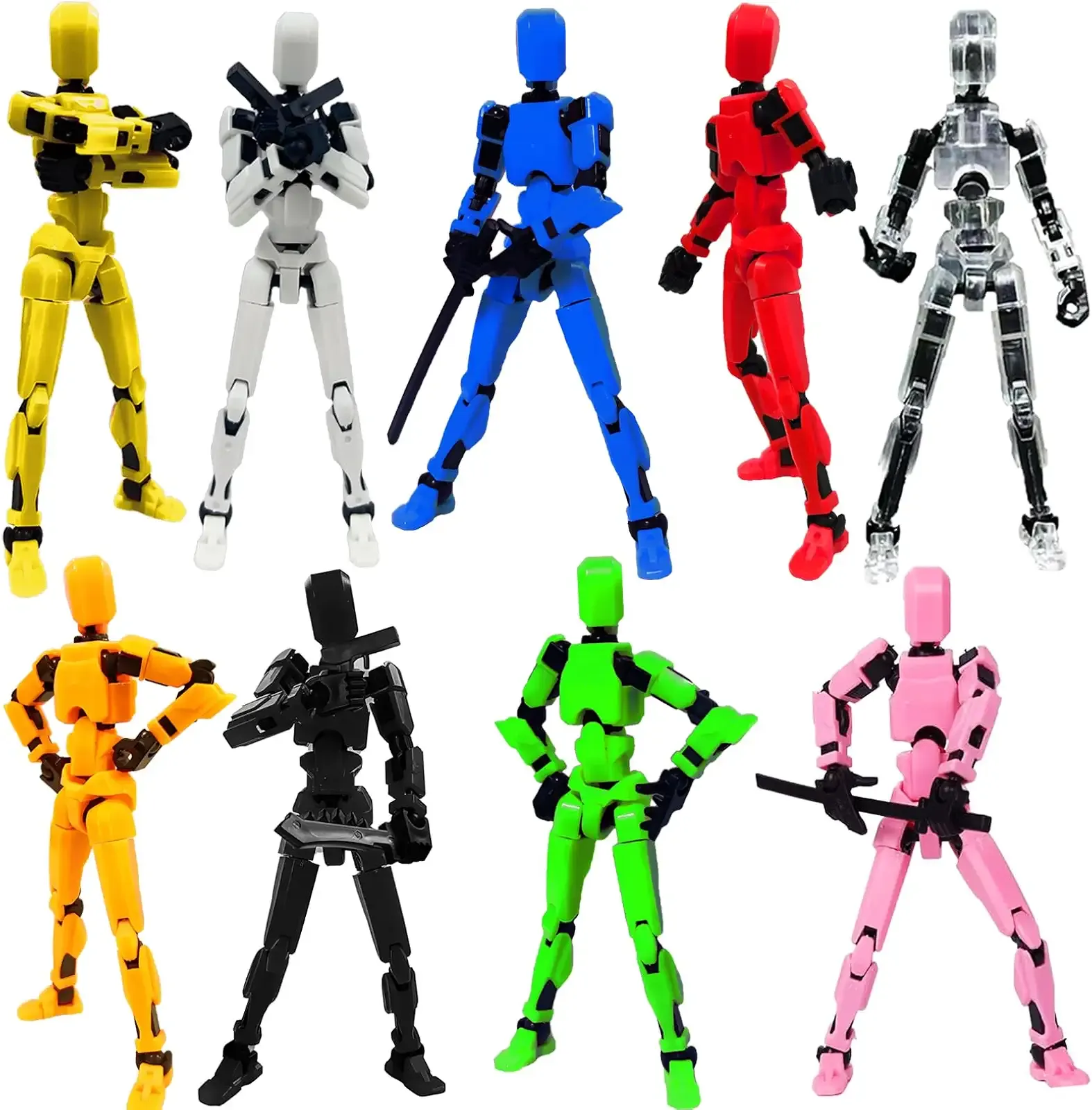 (Assembly Completed) 2026 New Titan 13 Action Figure Set,Lucky Robot 13 Action Figures,Multi-Jointed Movable Action Figure,Nova 13 Figure for Collectors Desktop Decorations (g-9pcs)