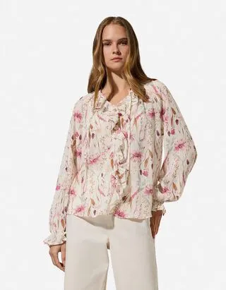Blusa - Morbido al tatto - Bianco sporco