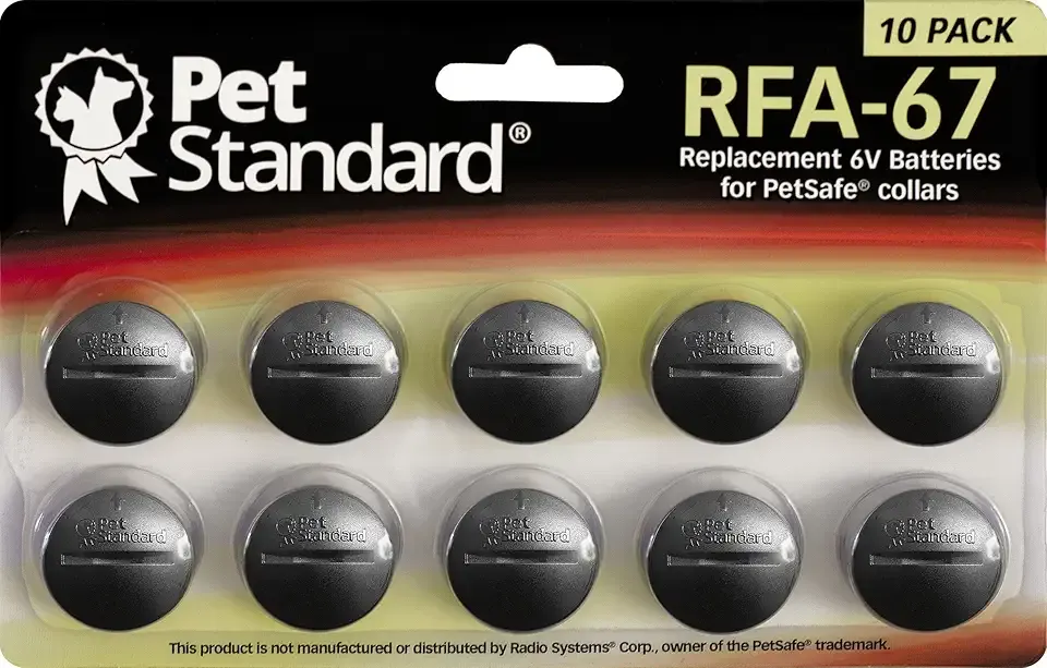 PET Standard Replacement RFA-67 6V Lithium Batteries Compatible with PetSafe Battery-Operated Pet Products and Specific Dog Receiver Collars - RFA-67D-11 (Pack of 10)