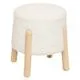 Tabouret d'appoint bouclette blanc INUIT 41x35x41....