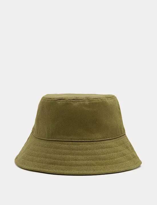 Pure Cotton Canvas Bucket Hat