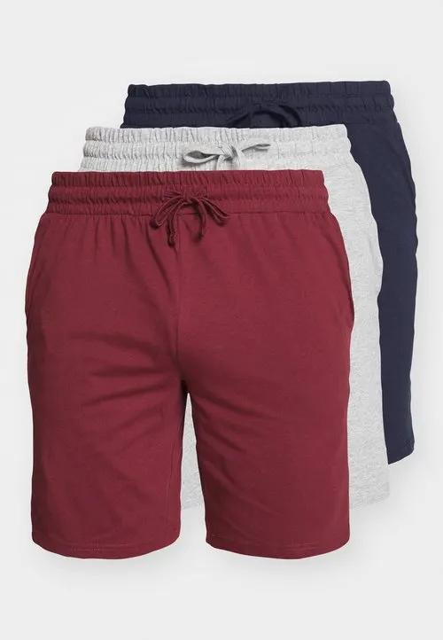 BASIC 3 PACK - Pyjamasbukse - dark blue/mottled grey