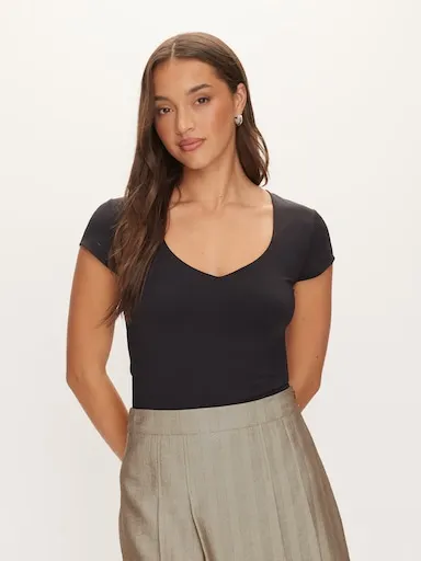 Super Soft V-Neck Short Sleeve Top