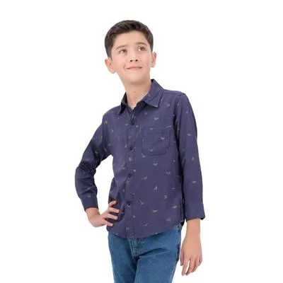 Camisa Hummo Kids Niño Estampado Full Print Dinosaurios