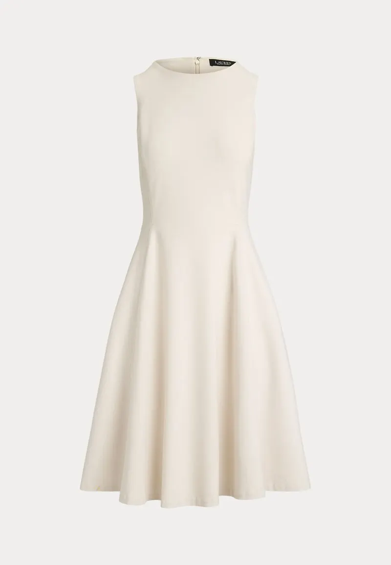 PONTE SLEEVELESS DRESS - Jerseykjole - mascarpone cream