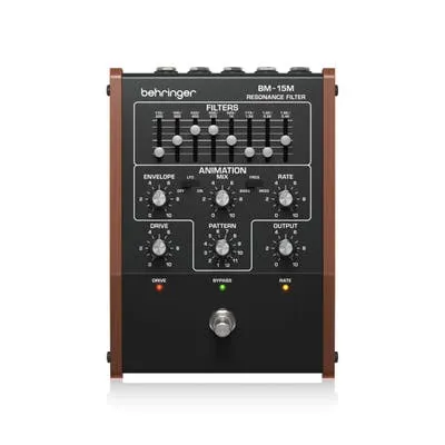 BEHRINGER BM-15M RESONANCE FILTER VINTAGE ANALOG MIDI BOX PEDAL W INTRICATE FILTER PATTERNS ENVELOPE & USB MIDI CONTROL