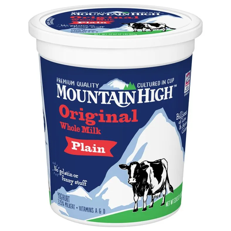 Mountain High Yoghurt Yoghurt, Whole Milk, Original, Plain