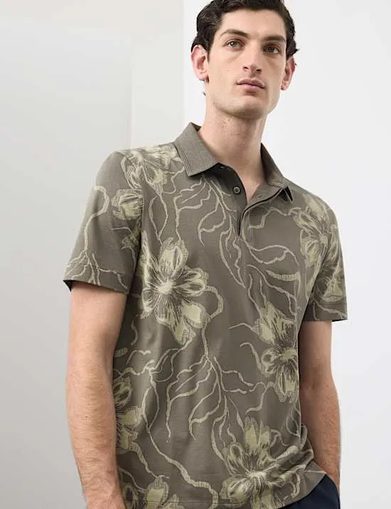 Pure Supima® Cotton Floral Polo Shirt